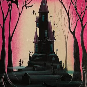 Acrylic Painting Haunted Hill Painting
