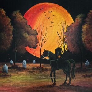 Acrylic Painting Headless Cemetery