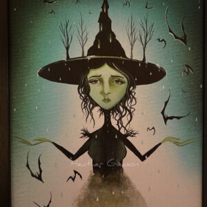 AVAILABLE 11/21 8PM EST. FRAMED A Divine Downpour Witch Painting