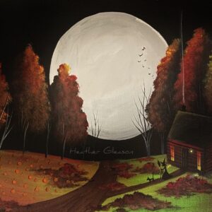 AVAILABLE 11/21 8PM EST. Autumns Patch Witchy Moon Painting