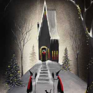 Available 11/21 8PMEST. Our Witchy Manor Holiday painting