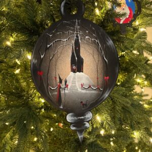 Large 14" wood Witchy Wonderland Ornament Shape Painting