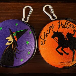 AvailHand Painted Orange Sleepy Hollow Coin Pounch