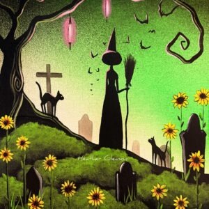 Original Spring Has Sprung Witch Painting