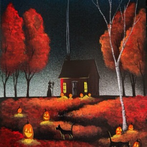 Acrylic Painting Surrounded by Fall