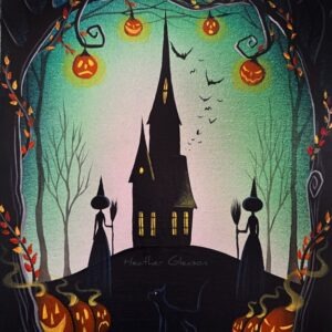 Acrylic Painting Adorned Witch Art