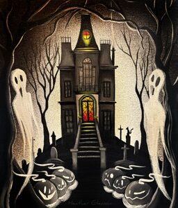 Haunted House Original Painting