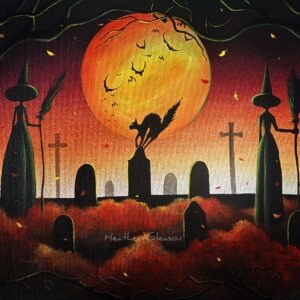 Acrylic Painting Wild Fire Moon